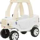 Little Tikes Cloud Collection Cozy Truck – White, Classic Foot-to-Floor Ride-On Truck for Toddlers with Sturdy Wheels, Easy-Grip Steering, Durable Indoor/Outdoor Design, Fun Interactive Features