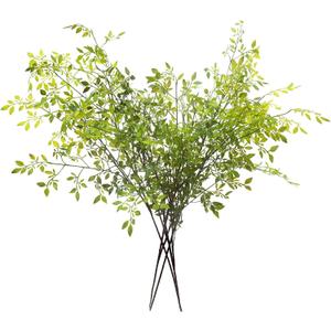 Melorca&Guilla Artificial Plants,4PCS 43.3" Green Nandina Faux Branches for Vase,Faux Greenry Stems Fake Plants for Shop Garden Office Home Dcor