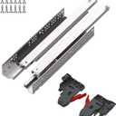 22 Inch 6 Pair Undermount Soft Close Drawer Slides Full Extension Drawer Glides Runners with 3D Locking Device for Frameless Cabinet