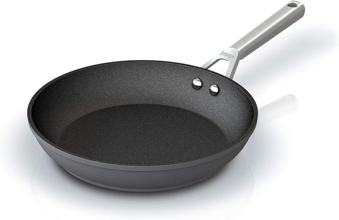 Ninja C30026 Foodi NeverStick Premium 10.25 Inch Fry Pan, Hard-Anodized, Nonstick, Durable & Oven Safe to 500F, Slate Grey