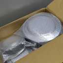 BESTSTAR 200PCS Black and Clear Plastic Plate, Black Disposable Plate Set with 100 Dinner Halloween Plates and 100 Dessert Plates for Party