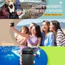 Lanhiem Pixel 8 Case, IP68 Waterproof Dustproof Case with Built-in Screen Protector, Rugged Full Body Shockproof Protective Clear Cover for Google Pixel 8 6.2 Inch, Black