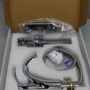 Chrome Bathroom Faucet, Single Handle Bathroom Sink Faucet for 1 Hole with 3 Holes Deck Plate, Lavatory Vanity Faucets, Pop Up Drain and Water Supply Lines Included, TAF206-CP