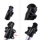 Front Inverted 630MM Fork 45MM/48MM with Shock Protector Cover for Chinese Dirt Pit Bike CRF KLX (Black Red-15mm Alxe)