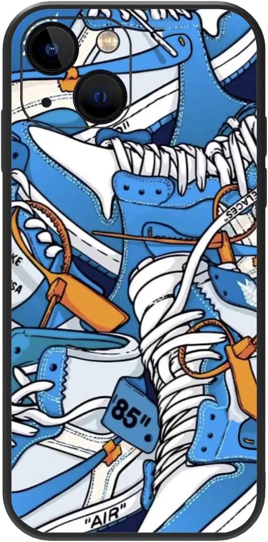 Compatible iPhone 14 Plus Case for for Cool Boys Teen Girls, Basketball Shoes Sneaker Cute Aesthetic Color Ways Soft TPU Cute Funny Glossy Cover Graphics Sports Design