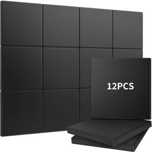 12 Pack Golf Wall Padding Panels Golf Enclosure Padding, 20"x20"x2" High-Density Impact Protection for Indoor Wall Pad, Kids Playrooms & Sports Areas, Gym Wall pad