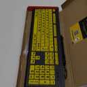Large Print Computer Keyboard, Wired USB High Contrast Keyboard with Oversized Print Letters for Visually Impaired Low Vision Individuals (Yellow+Black)