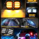 Auxbeam 2 Pods RGB Rock Lights with Brake Mode LED Dynamic Color Changing Underglow Kit w/Bluetooth APP&Remote Control Music Voice Sync Waterproof for Trucks ATV Car  (NO Controller)