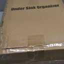 PXRACK Under Sink Organizer, Adjustable Height, 2 Tier Pull Out Under Cabinet Organizer, Slide Out Thickened Metal Under Sink Storage for Kitchen Bathroom Laundry Pantry Cabinet, Black, Large-2-Pack