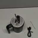 Auto Self Stirring Coffee Mug with Temperature Display Magnetic Milk Stirrer with Lid Auto Protein Powder Mixer for Office School (Black or White or Light Green) (Black)