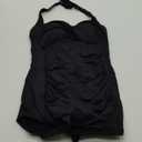 Tempt Me Women Tummy Control One Piece Swimsuits with Shorts Boyleg Retro Bathing Suit Halter Swimwear (Medium, Black)