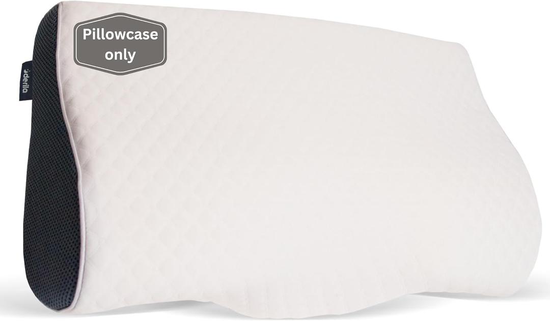 Derila Queen Size Pillowcase | Designed to Keep Your Derila Memory Foam Pillow for snoring Relief Covered and Protected with This Crisp, Clean, White Pillowcase Made from Premium Materials (Pillowcase | White)