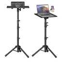 Projector Stand - Adjustable Height 22 to 63 Inches, Tripod for Laptop & Projector, Outdoor Movies
