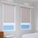 Graywind Adjustable Light Blockers 100% Blackout Blocking Strips U-Shaped for Window Roller Shades Block Light Along The Sides of Blackout Blinds(White,51.2-98",2pcs)