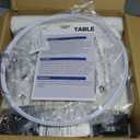 24.5" Black Lamps Set of 2, Modern Table Lamps for Living Room with USB C+A Ports, Creative Stripe Touch Lamps for Nightstand, 2 Bulbs Included