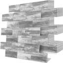 Peel and Stick Backsplash Tile for Kitchen and Bathroom Wall,3D Grey Panel Removable Wallpaper(10 Pack of 13.5"x11.5")