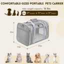 Cat Carrier Soft, Dog Carriers for Small Dogs/Large Cats (Up to 16lbs), with High Breathability, Shoulder Strap, Removable Pad, Pet Carrier Airline Approved, for Home Outdoor Travel (Gray)