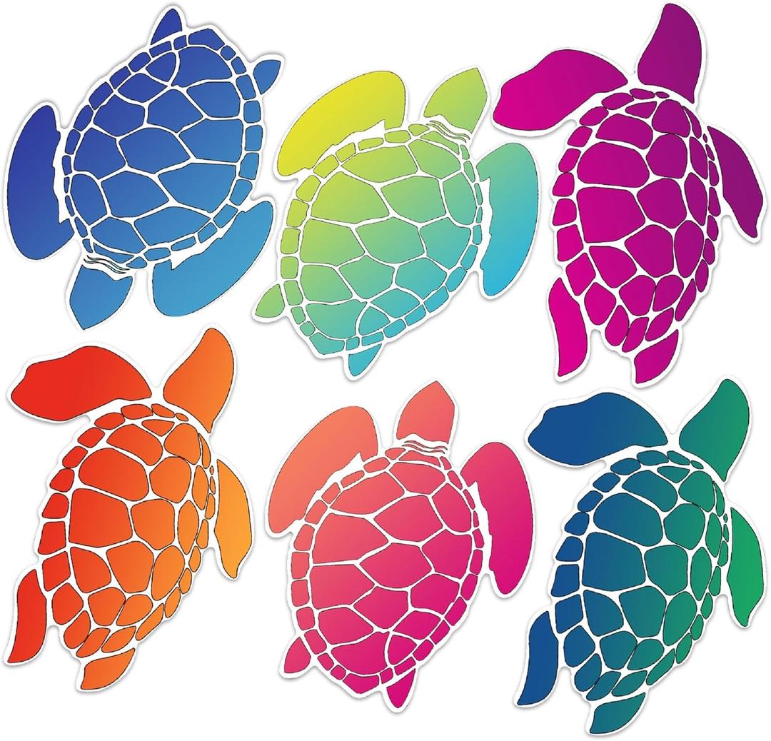 LEIFIDE 6 Pcs Cruise Door Decorations Magnetic Turtle Magnets for Cruise Ship Door Anniversary Sea Turtle Car Magnets Sticker Decorations Funny Fridge Decor