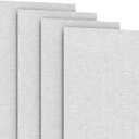 4-Panel Replacement Fabric for Sliding Panel Track Blinds 23" W x 96" L Fabric Only Pre-Attached Hook & Loop Fasteners Trimmable, No Bottom Rail Included, Room Darkening - Grey-White