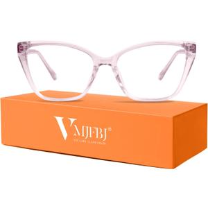 Blue Light Glasses for Woman, Fashion Cat Eye Anti Blue Light Blocking Glasses Women, TR90 Lightweight Computer Glasses for Gaming & Screen Use, Reduce Eye Strain & Improve Sleep, Pink