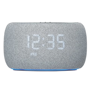 iLive Gentle Wake Alarm White Noise Machine Digital Round Tabletop Modern with Alarm