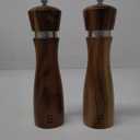 Wooden Salt and Pepper Grinder Set: Refillable Salt & Pepper Mills Adjust for Customized Coarseness, Crafted of Solid Acacia Wood with Ceramic/Stainless Steel Core, 8 Inches Each