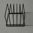 SAGLAU Kitchen Organizer Rack - 5-Slot Heavy-Duty Cutting Board and Bakeware Holder, Rust-Resistant with Anti-Slip Feet for Countertop or Cabinet Storage