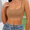 SHENHE Women's Scalloped Edge Wireless Bralette Seamless Tshirt Bra Comfortable Everyday Bra (M)