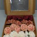 Floroom Artificial Flowers 25pcs Real Looking Burgundy Ombre Colors Foam Fake Roses with Stems for DIY Red Wedding Bouquets Bridal Shower Centerpieces Floral Arrangements Party Tables Home Decorations (25pcs Regular 3", Shades of Burgundy)