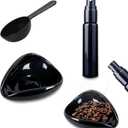 2 x 3 PCS Coffee Dosing Cup and Spray Bottle with a Spoon Kit Espresso Barista Accessories Ceramic Dosing Tray for Ground Coffee or Tea Mister Spray Bottle Reducing Static Barista Tool Set