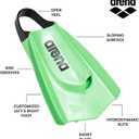 Arena Unisex Adult Powerfin Pro II Swim Training Fins Men and Women Silicone Short Blade Flippers Left-Right Customized, Sizes 42-43