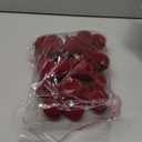 Menkxi 32 Pcs Christmas Velvet Balls 1.97 Flocked Christmas Hanging Ornaments Handmade Velvet Balls Xmas Tree Ornaments Xmas Tree Bulbs for Wedding Anniversary Party (Red)