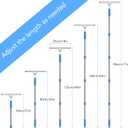 6.5 Feet Window Cleaning Kit with Extension Poles, Window Cleaner Tool with 14 Silicone Squeegee, 14 Microfiber Scrubber & Cloth, Window Washing Equipment for Indoor/Outdoor Windows