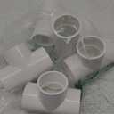 5Pack 3 Way 1-1/2" PVC Tee PVC Pipe Fittings Connector (Socket x Socket x Socket) Furniture Grade SCH40 1.50" PVC Tee Elbow Pipe Fitting Adapter for Water Supplies Build PVC Furniture Shelf