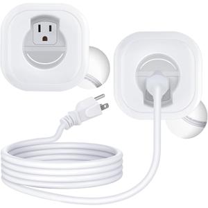 ELECPOW Wall Mounted TV Cord Hider  White Wire Hiders for in-Wall Cable Management System, Power & Low Voltage Cable Management, Hole Saw Drill Attachment, Professional Installation for Clean Look