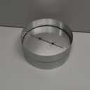 8 Inch Draft Blocker Backdraft Damper Duct Draft Stopper One-Way Airflow Ducting Insert Backflow Preventer Inline Fan Vent Deflector (Silver)