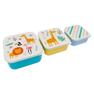 Safari Snack Boxes: 3 Count Pack with 3 Sizes, Craft/Snack Containers, Easy Open, Leak Proof Small Food Containers with Lids, Nesting Boxes For Sandwiches, Snacks