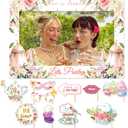 LaVenty Tea Party Decorations Lets Partea Baby Shower Photo Booth Props Tea Party Bridal Shower Photo Booth Props Frame for Partea Time Party Supplies