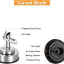 uxcell Glass Olive Oil Dispenser Bottle, 6oz/180ml Heat Resistant Vinegar Cruet Oil Container with Leakproof Pourer Spout and Scale for Kitchen Cooking