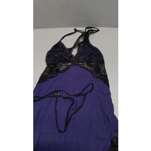 Avidlove Women Lingerie Lace Chemise Sleepwear Babydoll Teddy Lingerie Blue S