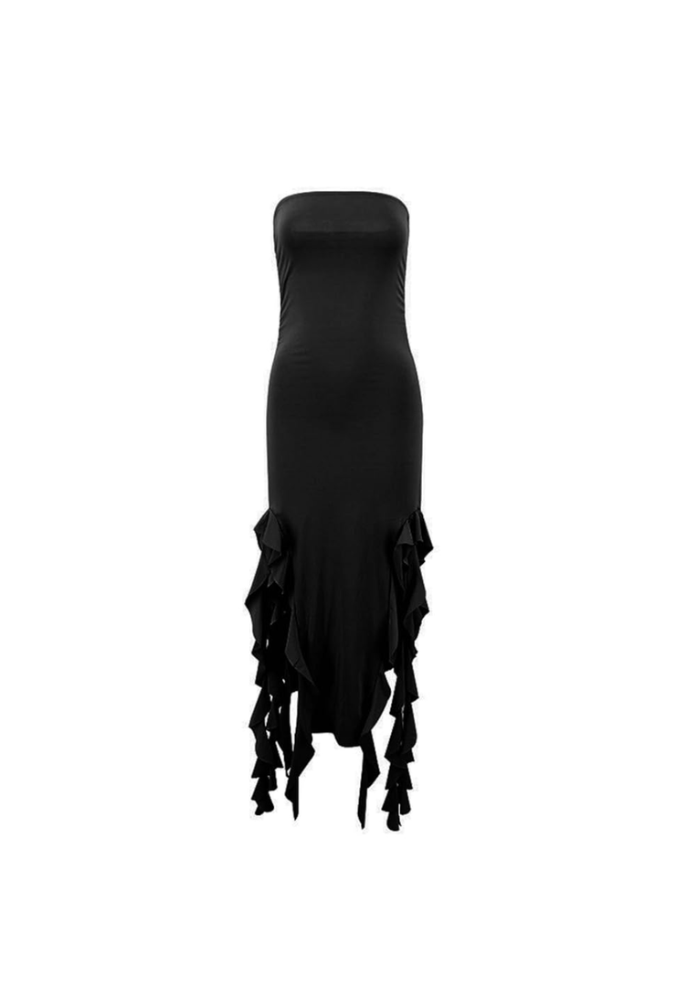 Sexy One-Shoulder Water Lily Lace Dress for Summer, Size Small