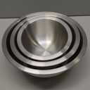 OXO Good Grips 3-Piece Stainless-Steel Mixing Bowl Set (White)