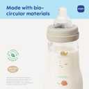 MAM 6oz Feel Good Pure Glass Anti-Colic Wide Neck Baby Bottle, Slow Flow Skin Soft Silicone Nipple, Easy to Clean, BPA Free, 0+ Months, Easy Switch Between Breast & Bottle, Made in Europe, 1 Pack