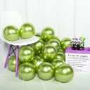 KALOR Metallic Lime Green Balloons 110 Pcs Different Sizes 18 12 10 5 Inch Latex Balloons Kit for Birthday Baby Shower Wedding Graduation Party Decorations