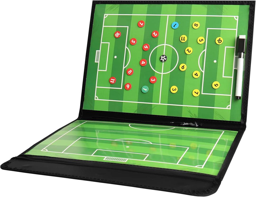 Soccer Coaching Board, Magnetic Soccer Clipboard for Coaches, Foldable Board with Dry Erase Marker
