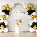 COKAOBE Mirror White Shimmer Wall Backdrop, 48PCS Square Sequin Shimmer Backdrop Panel, Photo Backdrops for Birthday, Anniversary, Wedding, Graduation & Bachelorette Party Decoration