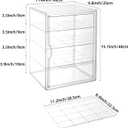 Pastry Display Case4-Tier Adjustable Clear Bread Storage with Magnetic DoorBread Box for Kitchen Countertop15.7x11.8x9.8xinch (4 Tier-1 Pack)