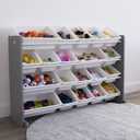 Humble Crew Toy Storage Organizer with 20 Removable Storage Bins for Kids Playroom, 4-Tier Toddler Toy Organization and Storage, Grey/White