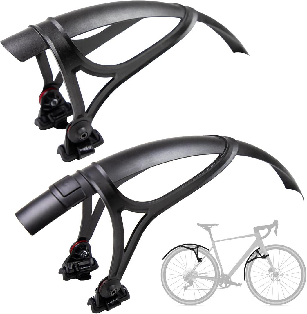 Zefal Shield G50 Gravel & Road Bike Mudguard Set – Full-Coverage Adjustable Fenders for 650B/700C Wheels, 48mm Max Tire Width, MD-Strap Mounting & Frame Protection