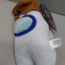 Just Toys AmongUs Halloween Plush  7 White Crewmate w/Paper Bag Hood, Soft Squeezable, Officially Licensed